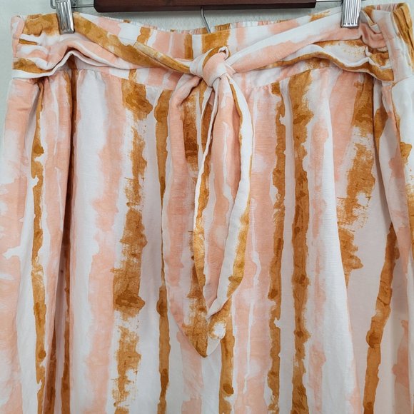 Ann Taylor Watercolor Tie Waist Skirt SZ XL - Picture 2 of 7